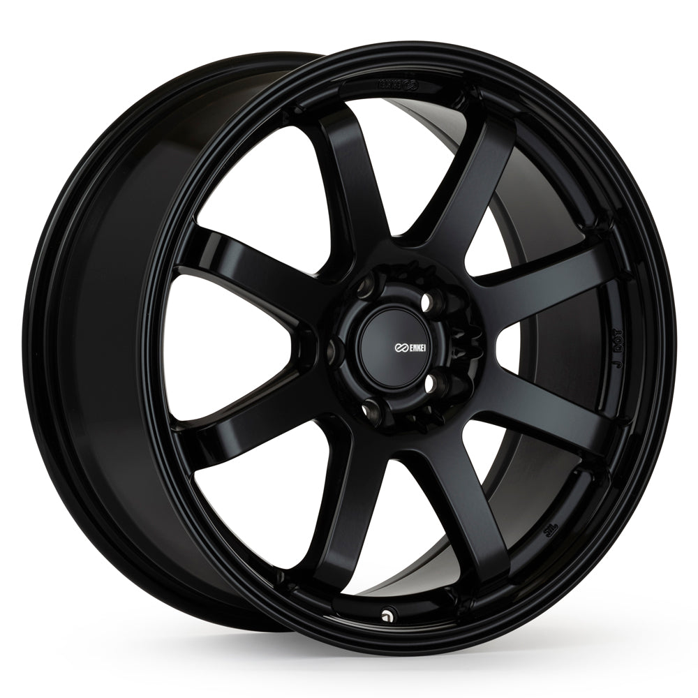 Enkei Vanquish 18x9.5 / 5x120 BP / 45mm Offset / 72.6mm Bore - Gloss Black Wheel