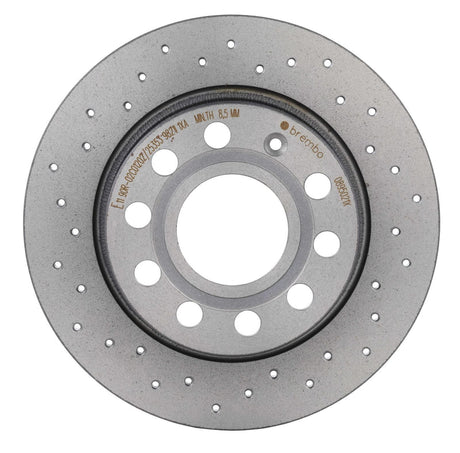 Brembo XTRA drilled rear brake disc with UV coating