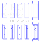King Nissan KA-24DE (Size 0.25 Oversized) Performance Main Bearing Set