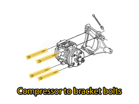 B16A B18C A/C compressor bolt kit for Honda Acura engines
