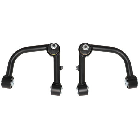 Pair of black Bilstein B8 Pro front upper control arms for 2005–2023 Toyota Tacoma - Ball Joint View
