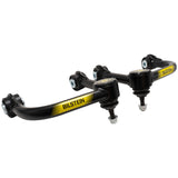 Pair of black Bilstein B8 Pro front upper control arms for 2005–2023 Toyota Tacoma - Side View Ball Joints up Close