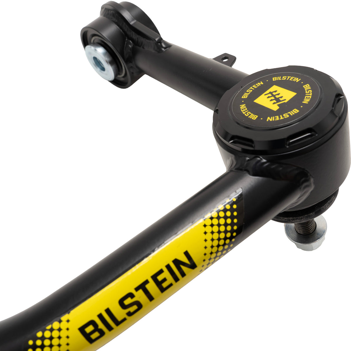 Pair of black Bilstein B8 Pro front upper control arms for 2005–2023 Toyota Tacoma - Ball Joint Top View