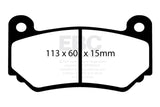 EBC Bluestuff NDX 113 x 60 x 15mm brake pads