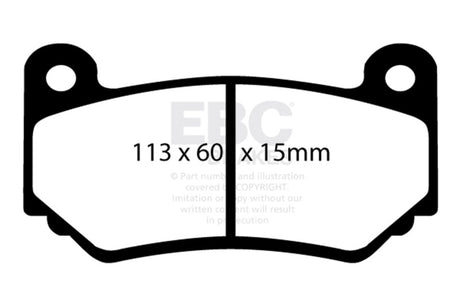 EBC Bluestuff NDX 113 x 60 x 15mm brake pads