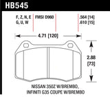 Hawk Performance Ceramic Street Front Brake Pads | HB545Z.564