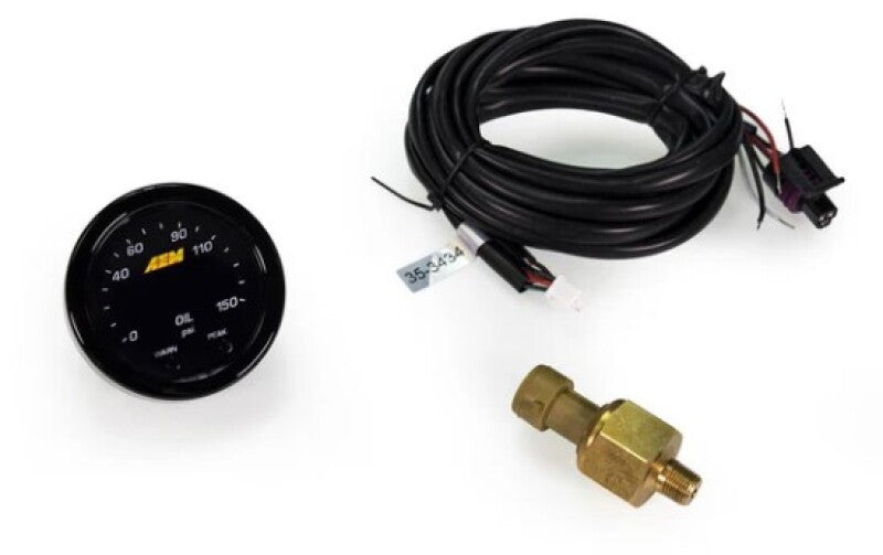 AEM X-Series 0-150 Oil Pressure Gauge Kit 0-10 Bars