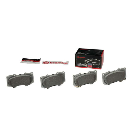 Brembo Prime Ceramic front brake pads with gray backing plates