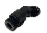 45 degree 8AN Male to 8AN Male Straight Cut Adapter Fitting Close Up View