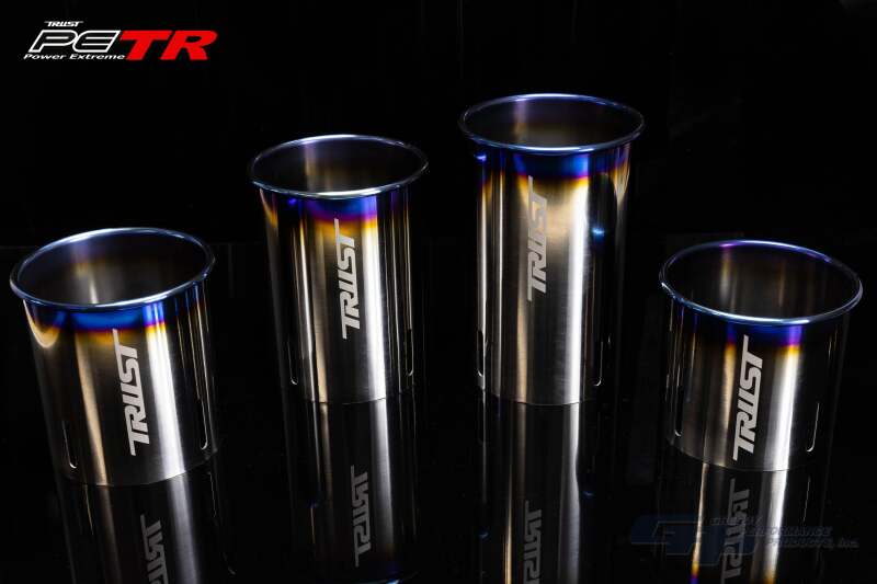 GReddy Titanium Trust PE-TR Tip L 110MM x 115MM - Titanium Burnt Finish