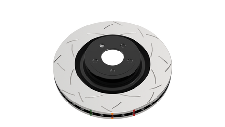DBA DBA43770S 4000 Series T3 slotted front brake rotor face view