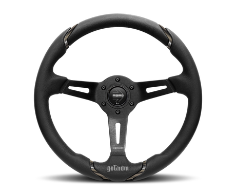 Momo Gotham Steering Wheel 350mm Black Leather/Black Spokes