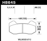 Hawk DTC-70 Brake Pads | HB645U.490
