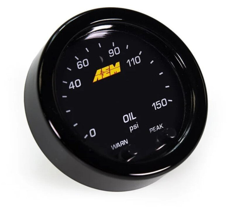 AEM X-Series 0-150 Oil Pressure Gauge Black 