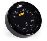 AEM X-Series 0-150 Oil Pressure Gauge Black 