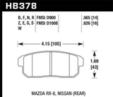Hawk 08-11 Mazda RX-8 1.3L 40th Anniversary Edition Rear ER-1 Brake Pads | HB378D.565