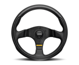 Momo Team Steering Wheel 300mm 4 Black Leather/Black Spokes