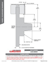 Wilwood Superlite 6R 140-15940-D Wheel Clearance Diagram