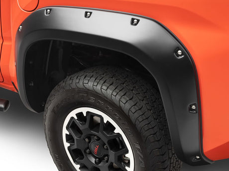 Husky Liners matte black pocket style fender flares for 2024–2026 Toyota Tacoma Rear Left