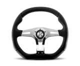 Momo Trek RSteering Wheel - Trek R/350 mm mmeter - Black AirLeather/Brshd Al Spokes