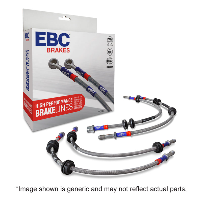 EBC stainless steel braided brake line kit for 1999–2004 Ford Mustang GT