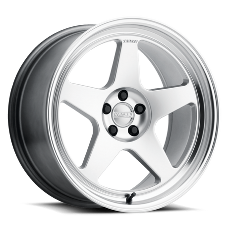 Kansei KNP K12H-158010-00 15x8 4x100 0mm offset Hyper Silver wheel with machined lip
