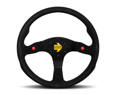 Momo MOD80 Steering Wheel 350mm Black Suede/Black Spokes