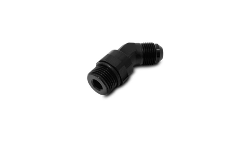 45 degree 8AN Male to 8AN Male Straight Cut Adapter Fitting Zoom Out View
