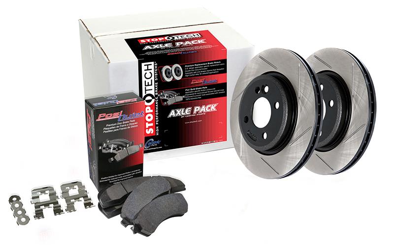 Stoptech Slotted Brake Rotors and Brake Pads for 2013-2017 Accord EX | 18-20 Accord EX EX-L
