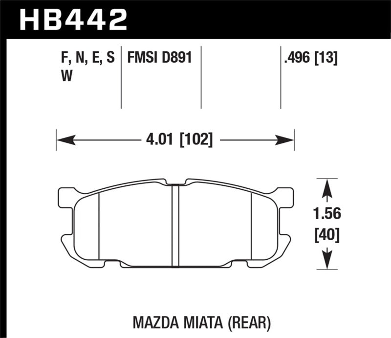 Hawk DTC-30 Street Rear Brake Pads | HB442W.496