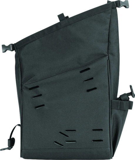Kuryakyn Hoodrat universal motorcycle bag rear view with top opened