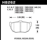 Hawk HPS Street Rear Brake Pads | HB262F.540