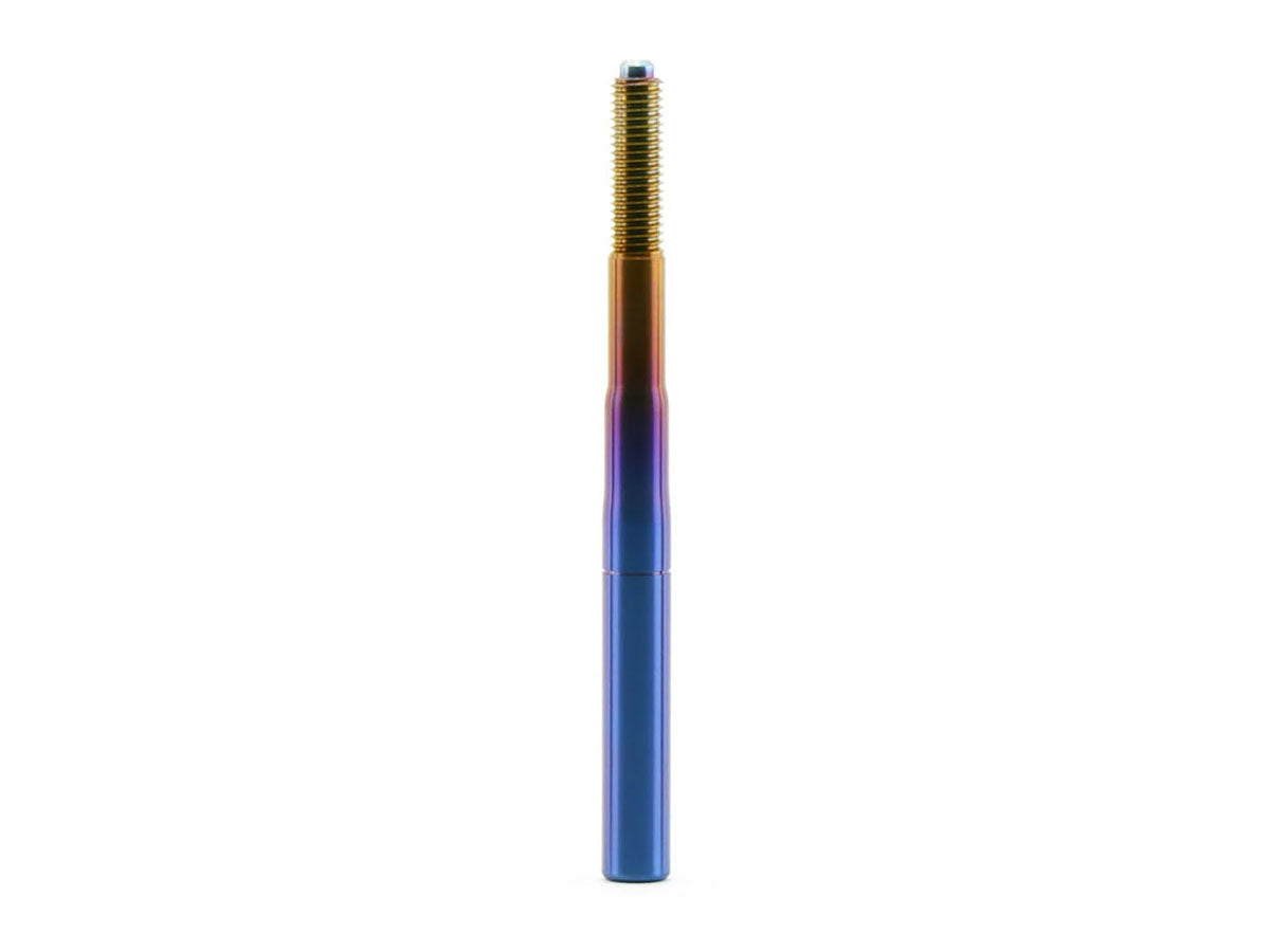 Hybrid Racing 140mm heat-treated titanium shift rod for compatible Honda and Acura short shifters