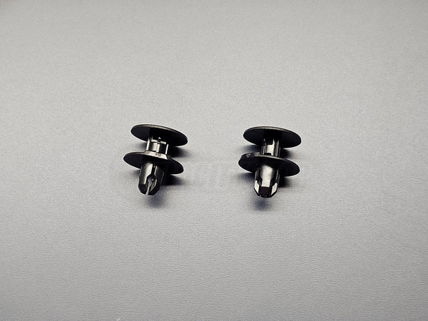 OEM Front Fender Retainer Clips 20mm dia. Flange / 8mm dia. expanding legs (2-pieces)