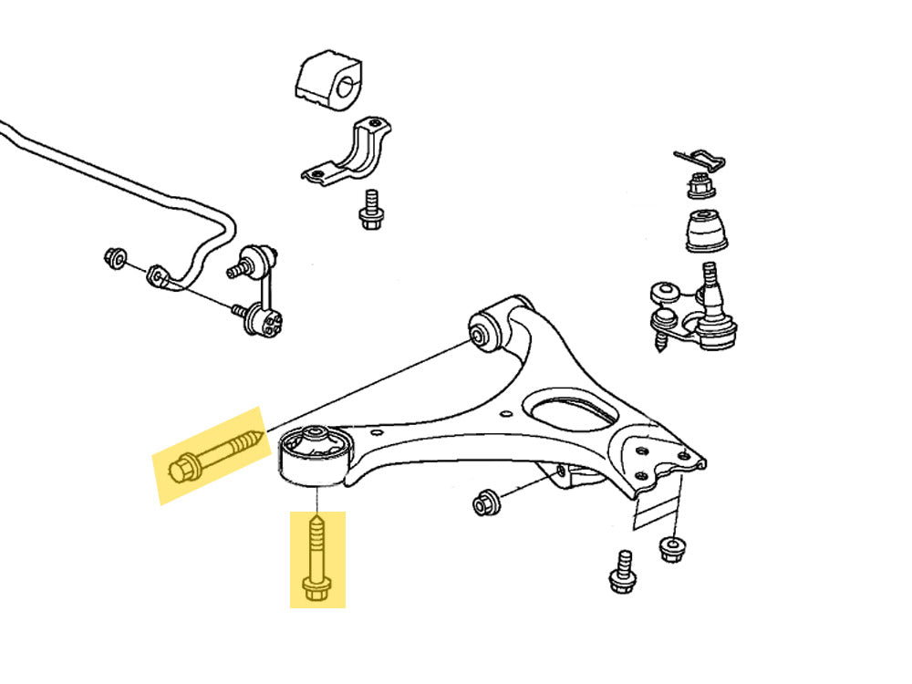 OEM Honda Front Lower Control Arm Bolt Kit – 06-11 Civic