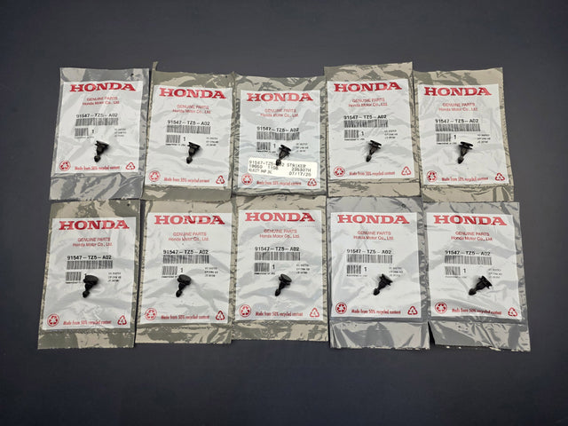 Genuine OEM Honda engine cover striker 91547-TZ5-A02 ten piece kit with packaging