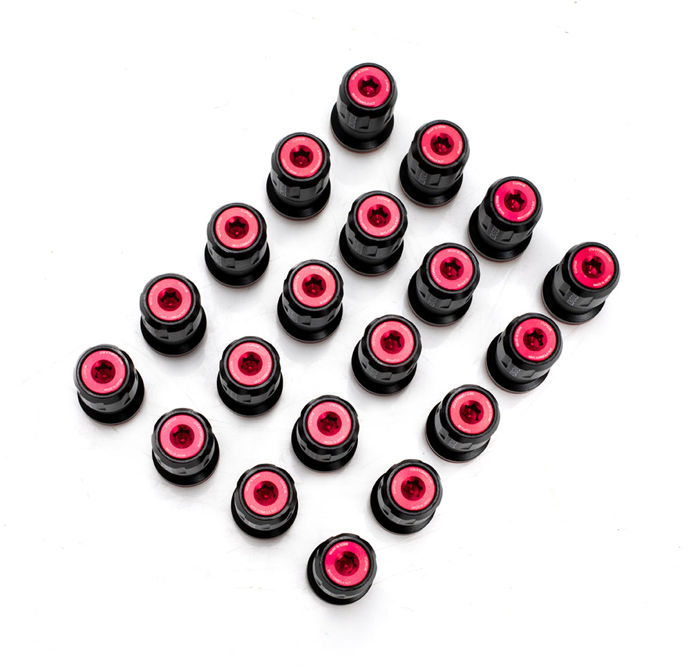 Rays Formula FN-II Lug Nuts Set 20pcs - Red/Black M14x1.5