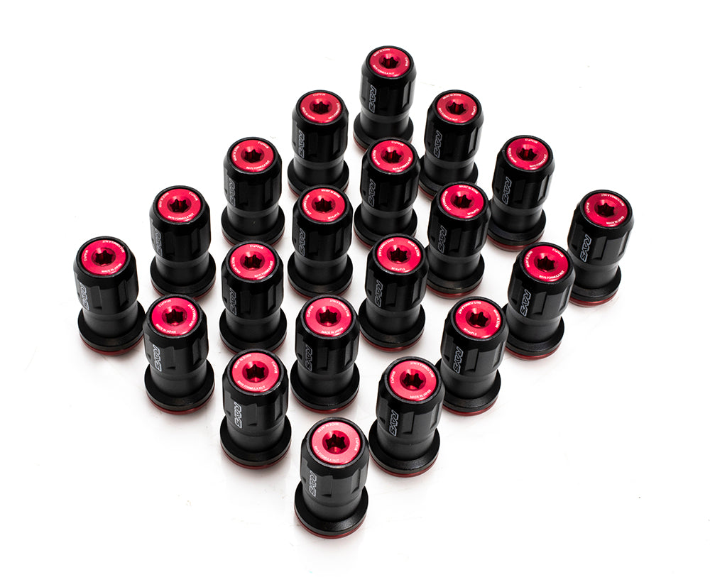 Rays Formula FN-II Lug Nuts Set 20pcs - Red/Black M14x1.5