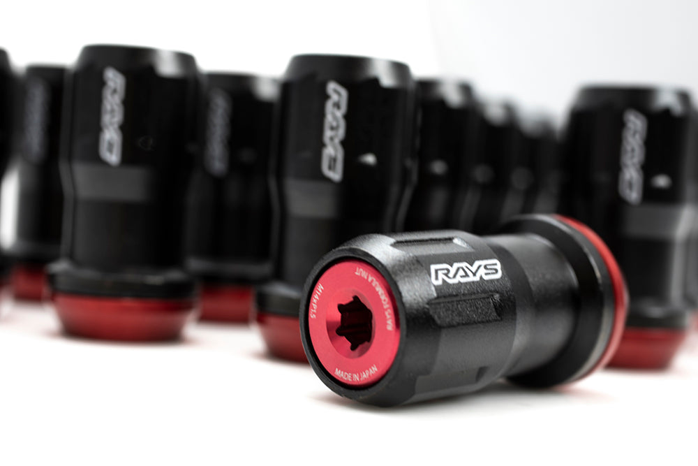 Rays Formula FN-II Lug Nuts Set 20pcs - Red/Black M14x1.5