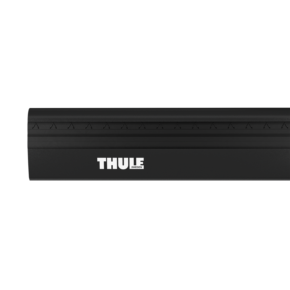 Thule WingBar Edge black aerodynamic profile with upper WindDiffuser strip