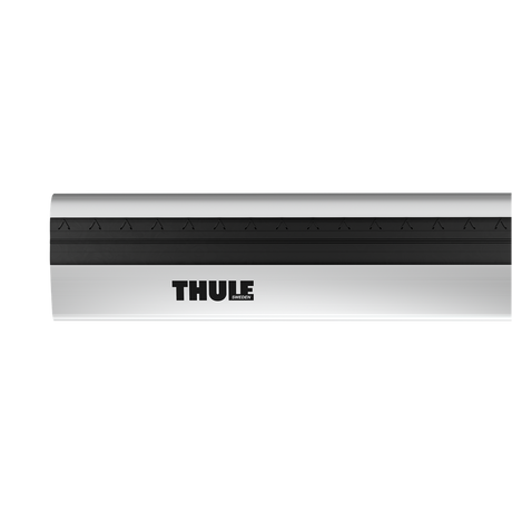 top view of Thule WingBar Edge aluminum roof bar with WindDiffuser strip