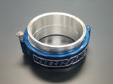 3.5 inch turbo intercooler clamp blue anodized Vibrant