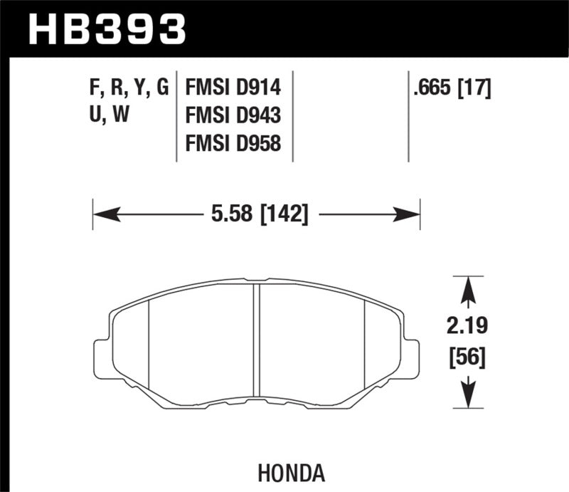 Hawk 03-08 Honda Pilot / 03-11 Honda Element HP+ Street Front Brake Pads