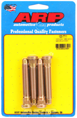 ARP 80-00 Honda M12 x 2.85inch Heat Treated 8740 Chromoly Steel 4 Pc Extended Wheel Stud Kit