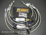 Russell Edelbrock Stainless Brake Lines 88-91 Civic CRX Si w/ Rear Disc