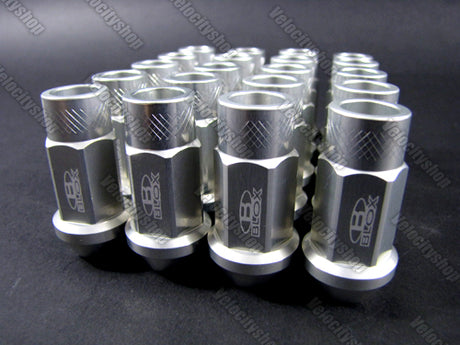 Blox Lug Nuts 20 pcs Silver 12 x 1.25 WRX G35 350Z 370Z