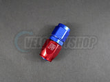 Russell 610030 -8AN straight reusable hose end red blue