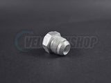 Russell -10AN male weld-in fitting natural aluminum