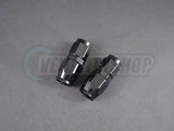 Pair of Russell 610025 ProClassic -6 AN straight black hose end fittings