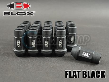 Blox Steert Series Forge Lug Nuts Flat Black 20 pcs 12 x 1.5mm thread pitch